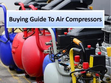 How many kinds of air compressors are there?