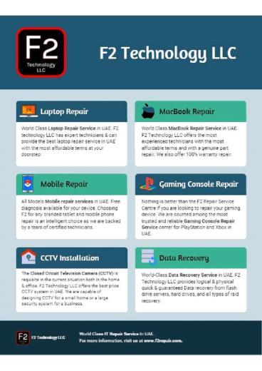 Laptop repair Dubai | Laptop Screen replacement | F2repair