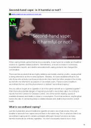 Second-hand vape: is it harmful or not?
