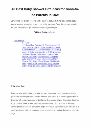 40 Best Baby Shower Gift Ideas for Soon-to-be Parents in 2021