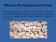 What are the Symptoms of Anxiety