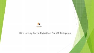 Luxury Car Hire Jaipur