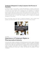 Trademark Infringement: Costing Companies their Revenue & Reputation