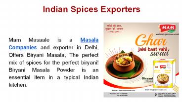 Indian Spices Exporters