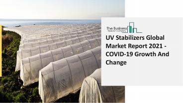 2021 Global UV Stabilizers Market Size, Share, Trends, COVID-19 Impact And Growth Analysis Report