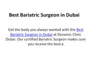 Best Bariatric Surgeon in Dubai