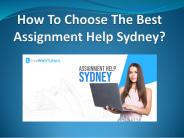 How To Choose The Best Assignment Help Sydney