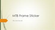 MTB Frame Sticker | Bicycle Decals