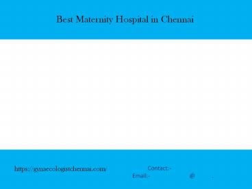 Best maternity hospital in Chennai