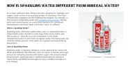 How Is Sparkling Water Different From Mineral Water?