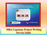 MBA Capstone Project Writing Service India