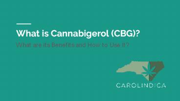 What are its Benefits and How to Use CBG Distillate | Carol Indica