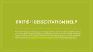 British Dissertation Help