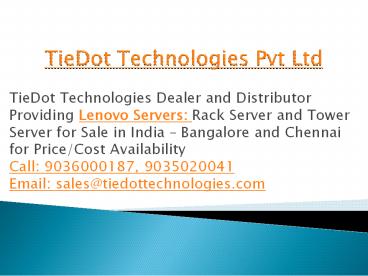 Lenovo Rack and Tower Servers | Models List Price/Cost India