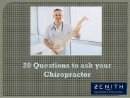 20 Questions to ask your Chiropractor