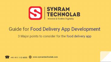Tip for Getting Food Delivery App Development