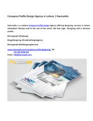 Company Profile Design Agency in Lahore | NavicoAds