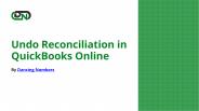 Undo Reconciliation in QuickBooks Online