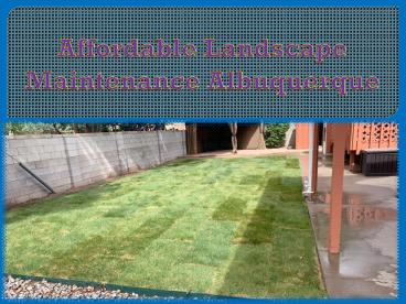 Affordable Landscape Maintenance Albuquerque