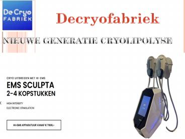 Cryolipolyse apparaat te koop, maar welke?