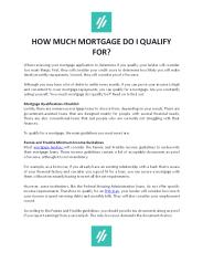 How Much Mortgage Do I Qualify For?