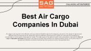 Best Air Cargo Companies In Dubai