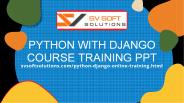 Python Django Live Course Training | SV Soft Solutons | PPT