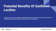 Potential benefits of sunflower lecithin