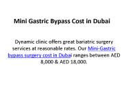 Mini Gastric Bypass Cost In Dubai