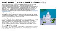 Important Role of Hand Hygiene in Everyday Life