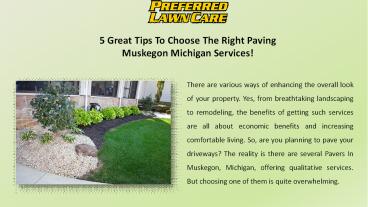 Get The Best Pavers Service In Muskegon, Michigan (1)