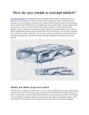 How do you create a concept sketch