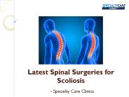 Latest Spinal Surgeries for Scoliosis