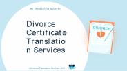 Certified Translation of Divorced Certificate