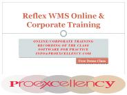 Reflex WMS online training