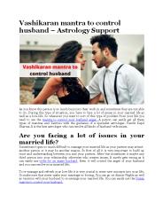 Vashikaran mantra to control husband - Astrology Support