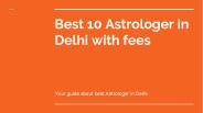 Best 10 Astrologer in Delhi with fees