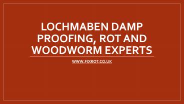 Lochmaben Damp Proofing, Rot And Woodworm Experts, Fixrot.co.uk