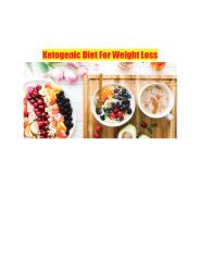 Ketogenic Diet For Weight Loss