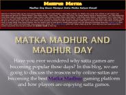 what is madhur morning game online?