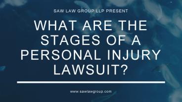 Steps of a Personal Injury Lawsuit in Los Angeles