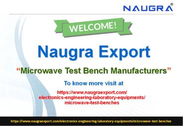 Microwave Test Bench Manufacturers