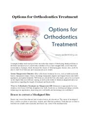 What are the Orthodontics Treatment Options on Chinguacousy RD