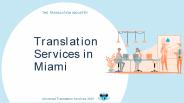 Translation Services In Miami