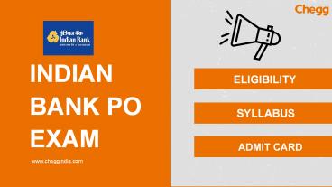 Indian Bank PO