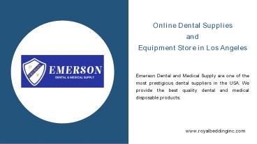 Online Dental Supplies & Equipment store in Los Angeles