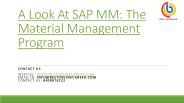SAP MM Online Training | SAP MM Training Material PPT | SAP MM PPT