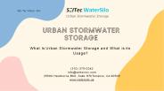 Urban Stormwater Storage and its Usage