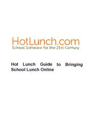 Hot Lunch Guide to Bringing School Lunch Online