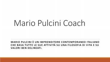 Mario Pulcini Coach